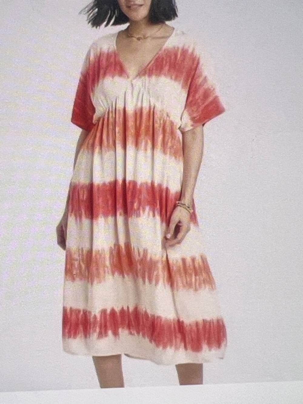 Knox Rose Boho linen blend Midi Dress